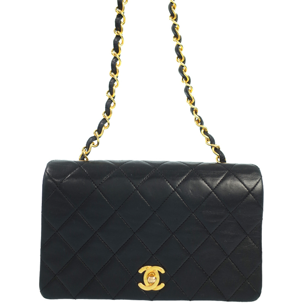 Chanel Mini Matelasse Chain Shoulder Bag Black
